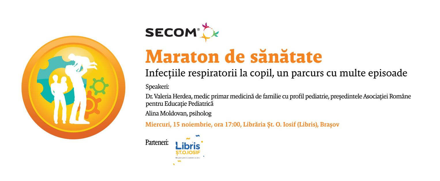 , psiholog și psihoterapeut Maratonul de Sănătate este un proiect de informare Secom® care își propune să aducă față în față specialiștii din domeniul medical și persoanele interesate de sănătate, într-un maraton de dialoguri deschise. Proiectul cuprinde un ciclu de seminarii interactive și este la cea de-a șasea ediție.