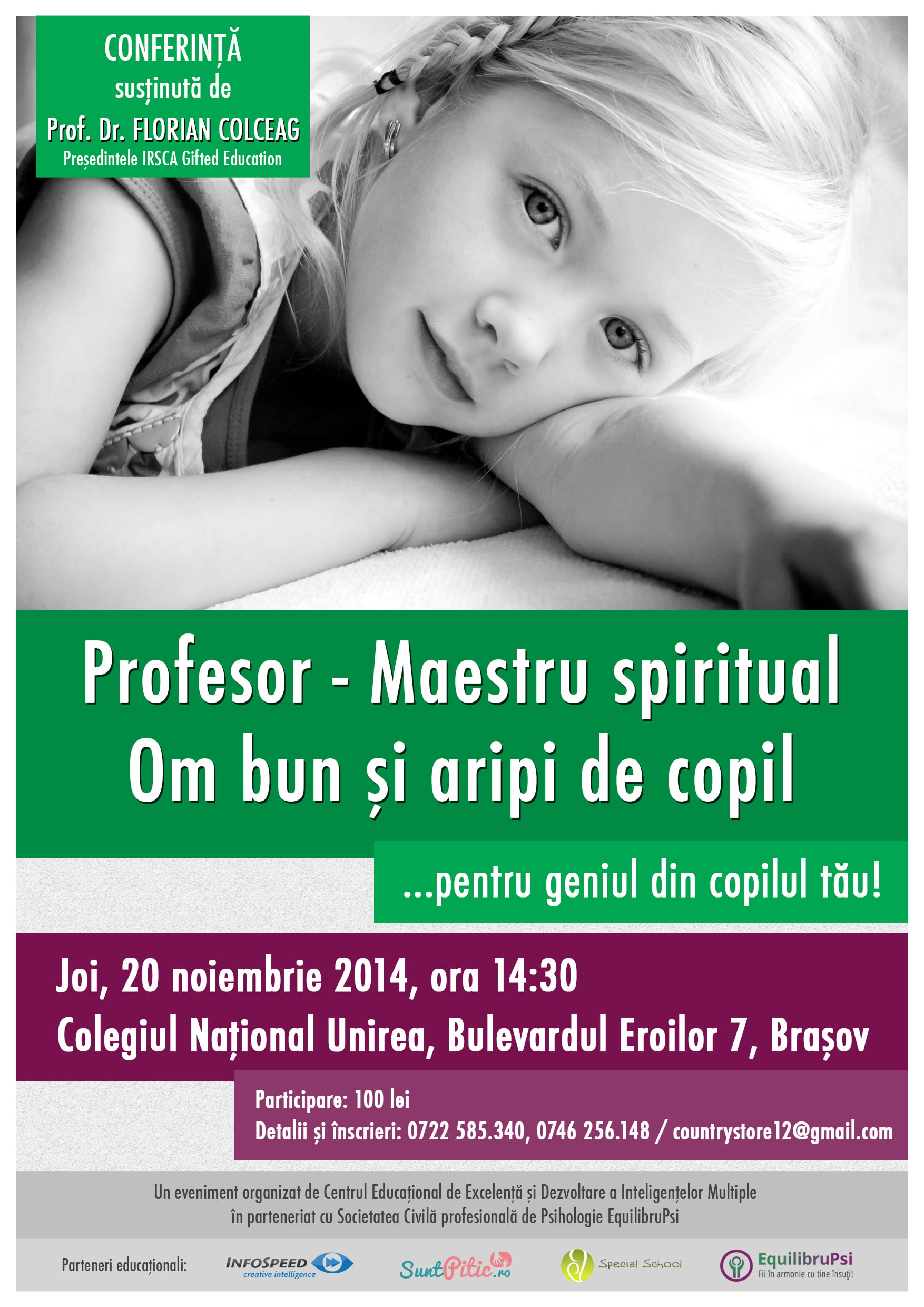 Profesor – Maestru spiritual. Om bun și aripi de copil