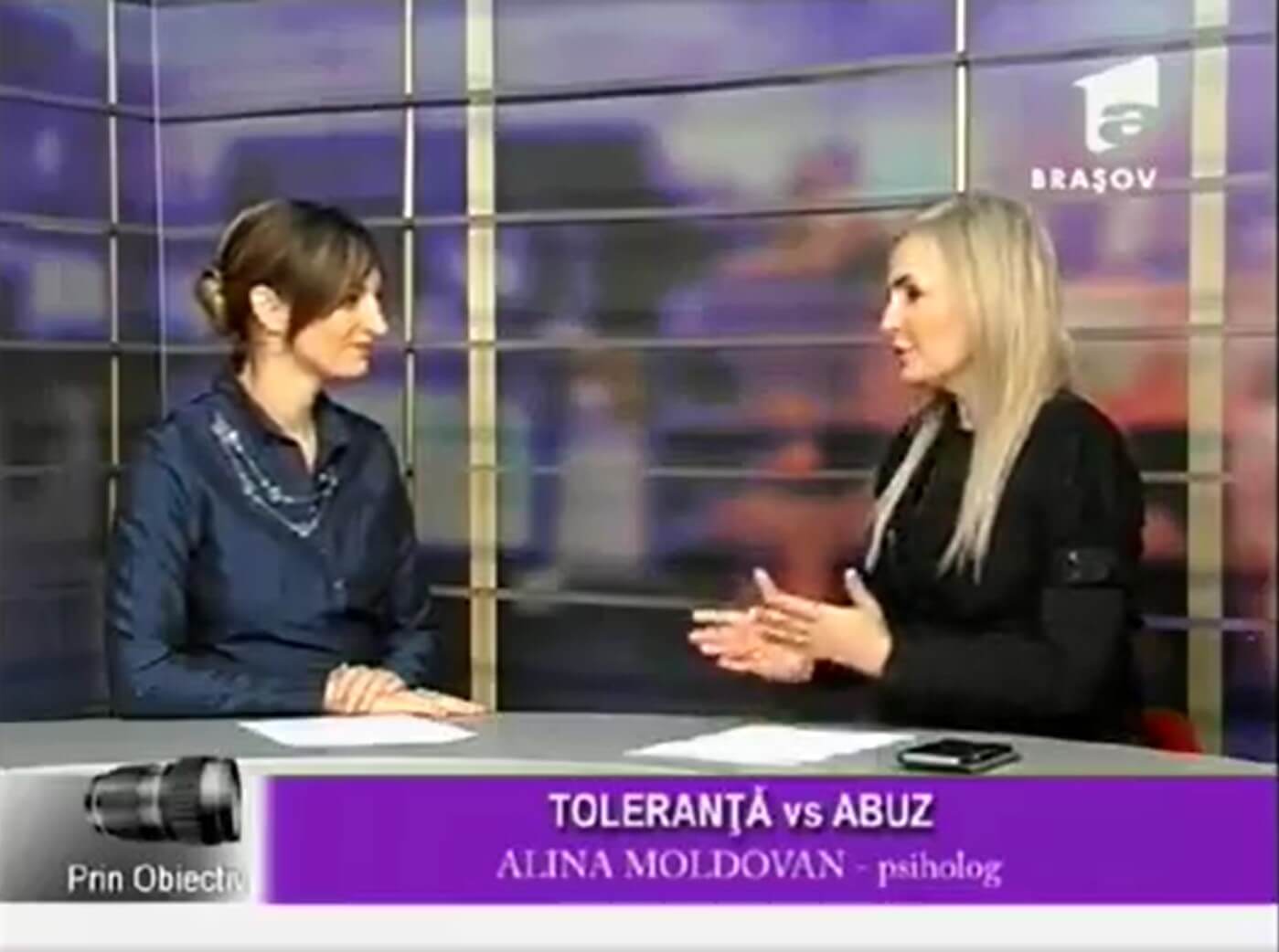Interviu televizor despre toleranță și abuz, Brașov.